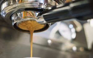 espresso machine making coffee