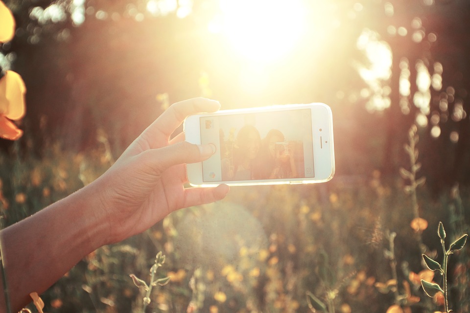 taking selfie